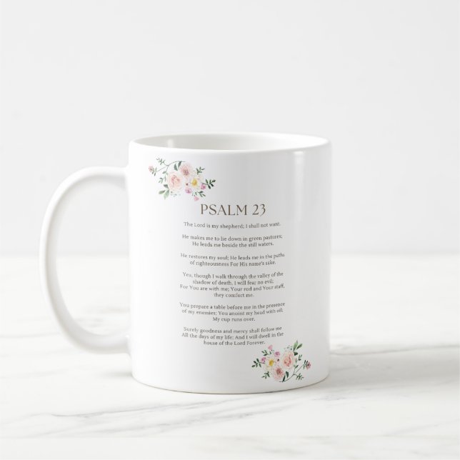 Psalm 23 NKJV Der Herr ist mein Hirte Kaffeetasse (Links)