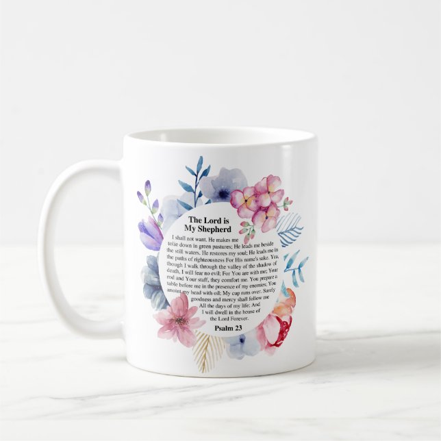 Psalm 23 NKJV Der Herr ist mein Hirte Kaffeetasse (Links)