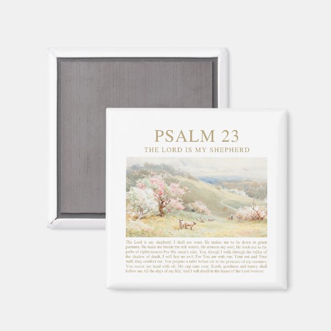 Psalm 23 NKJV Der Herr ist mein Hirte Magnet (Vorderseite/Rückseite)