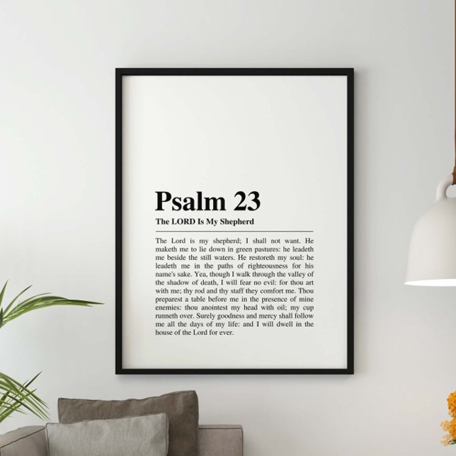 Psalm 23 NKJV Der Herr ist mein Hirte Poster (Von Creator hochgeladen)