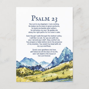Psalm 23 NKJV Der Herr ist mein Hirte Postkarte