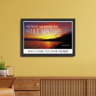 Psalm 23 NOCH GEWÄSSER Christliche Bibelverse Poster