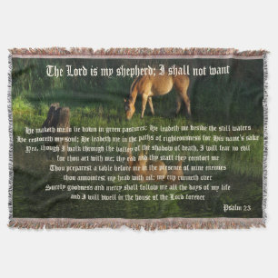 Psalm 23 Pferd neben stillen Gewässern Decke