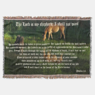 Psalm 23 Pferd neben stillen Gewässern Decke
