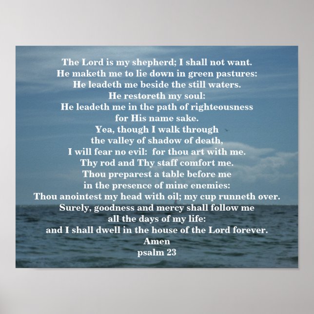 PSALM 23 POSTER (Vorne)