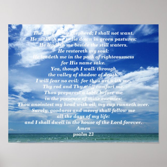 PSALM 23 POSTER (Vorne)