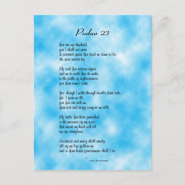 Psalm 23. Postkarte (Vorderseite)