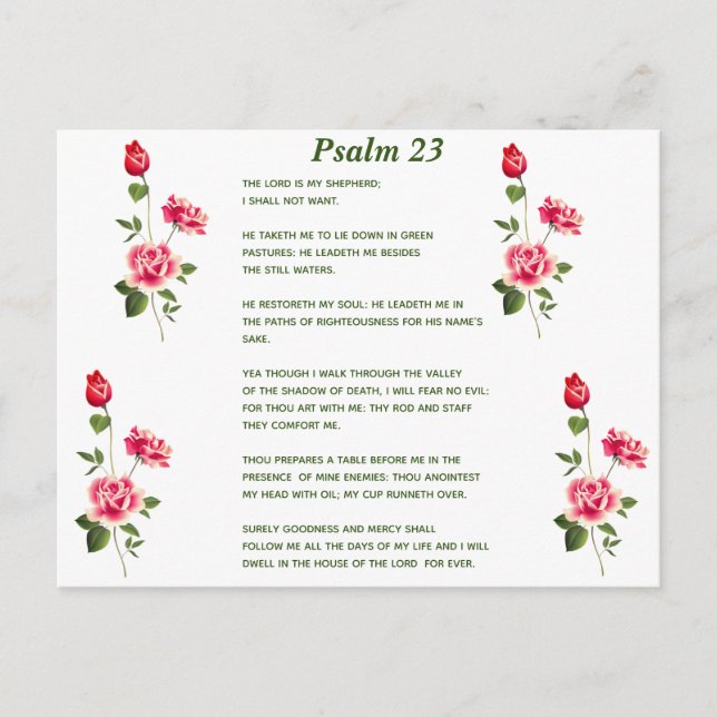 Psalm 23 postkarte (Vorderseite)