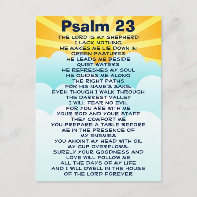 Psalm 23 Postkarte (Vorderseite)
