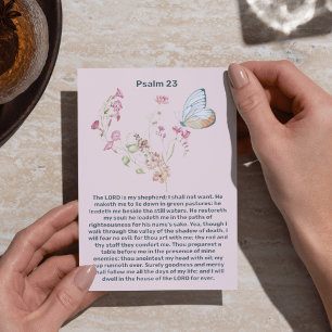 Psalm 23 Rosa Bläserschmetterling Feier Leben Einladung