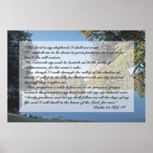 Psalm 23 Schrift Drucken Poster