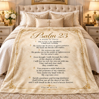 Psalm 23 Schrift | Elegantes Goldpergament Sherpadecke