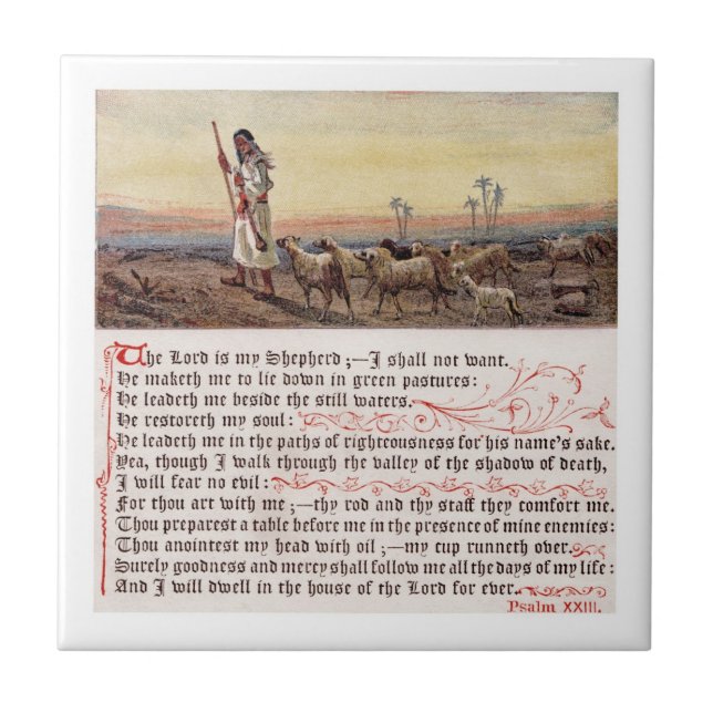 Psalm 23 SQ Fliese (Vorderseite)