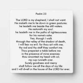 Psalm 23 Square Tabletop Foto Plaque Fotoplatte