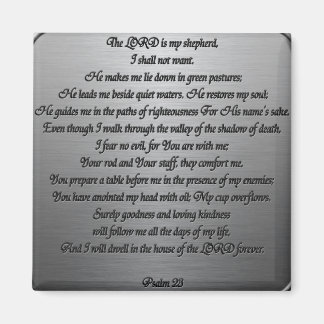 Psalm 23 - Stahl Magnet