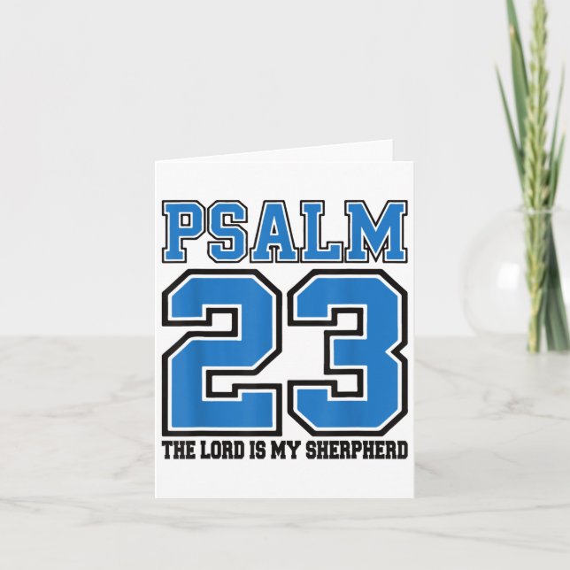Psalm 23 The Lord Is My Shepherd Funny Christian T Karte (Vorderseite)