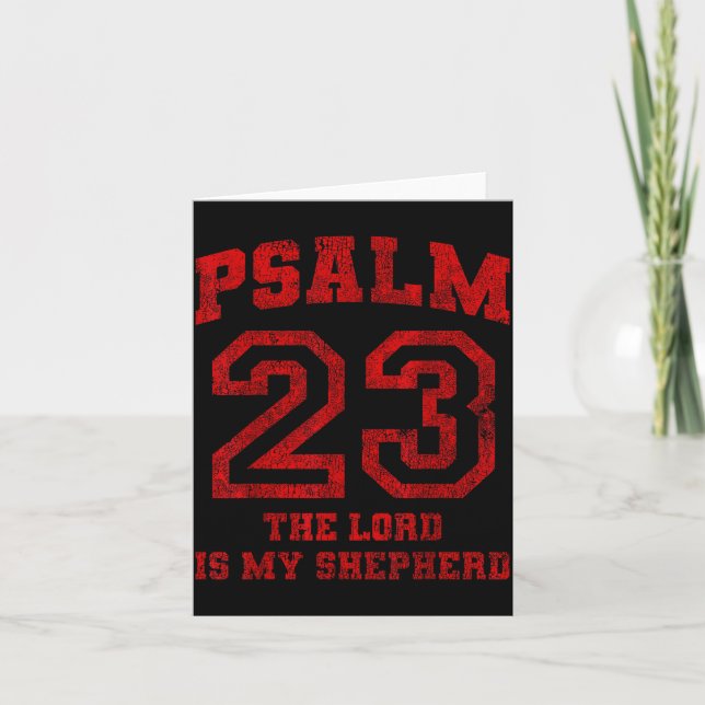 Psalm 23 The Lord Is My Shepherd  Karte (Vorderseite)