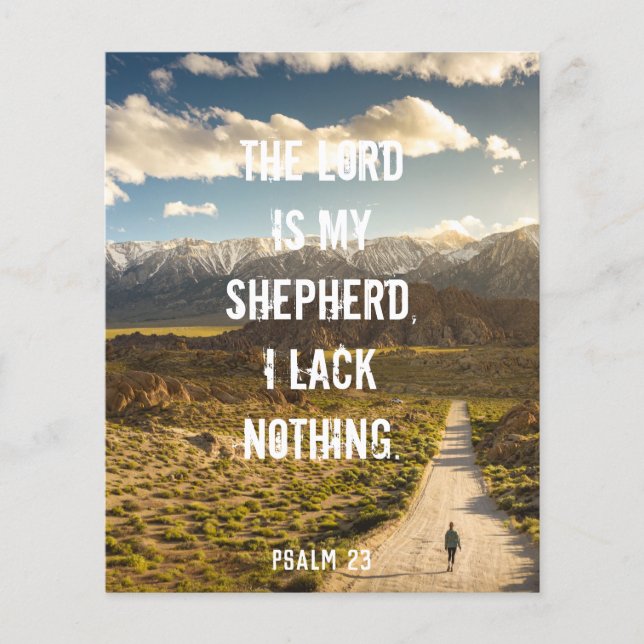 Psalm 23 The LORD is my shepherd, Scripture Poster Flyer (Vorne)