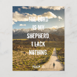 Psalm 23 The LORD is my shepherd, Scripture Poster Flyer