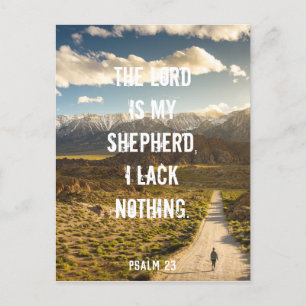 Psalm 23 The LORD is my shepherd, Scripture Poster Postkarte