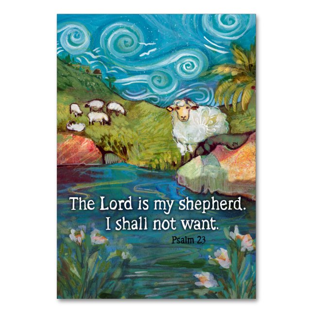Psalm 23 tischnummer (Vorderseite)