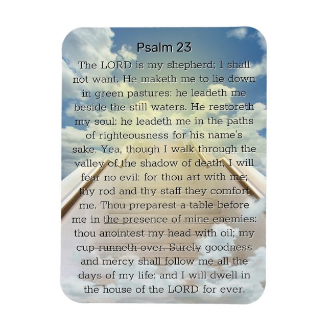 Psalm 23 Treppe zum Himmel Magnet (Vertikal)