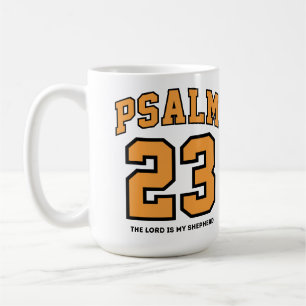 Psalm 23 Uni-Sport Gold Schwarz Christlich Kaffeetasse