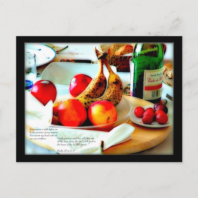 Psalm 23 v 5, 6| Postkarte (Vorderseite)