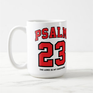 Psalm 23 Varsity Sports Red Black Christlich Kaffeetasse