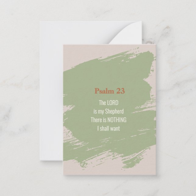 Psalm 23 Verse Mitteilungskarte (Vorderseite)