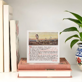 Psalm 23 Vintage Art Tabletop  Fotoplatte