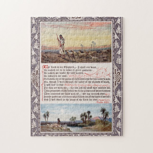 Psalm 23 Vintage Puzzle (Vertikal)