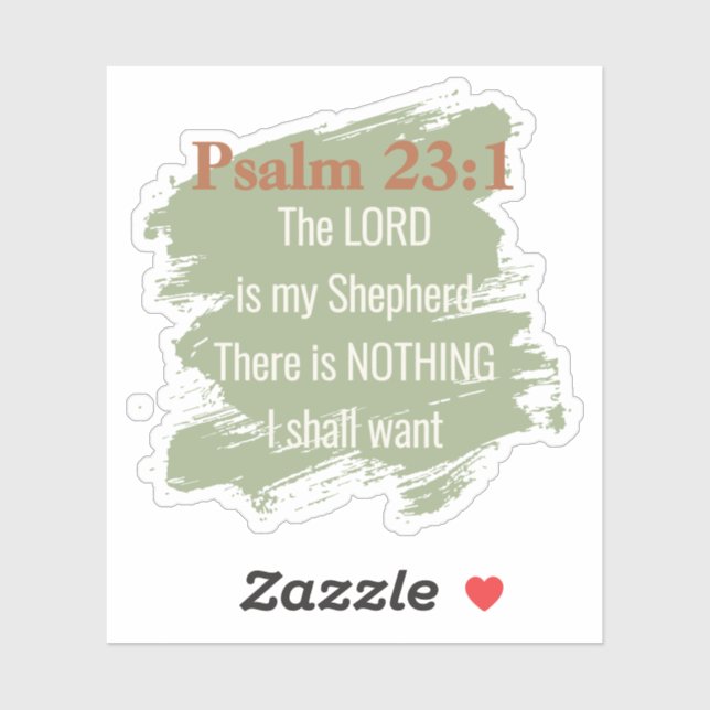 Psalm 23 Vinyl-Aufkleber – Der Herr ist mein Hirte Aufkleber (Blatt)