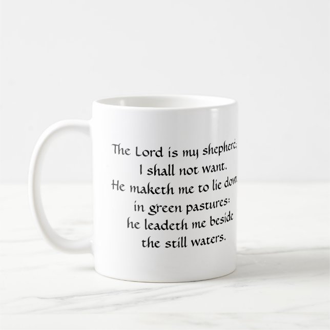 Psalm 23 wässert noch Inspirational Tasse (Links)