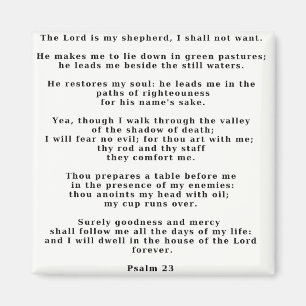Psalm 23 weiß magnet