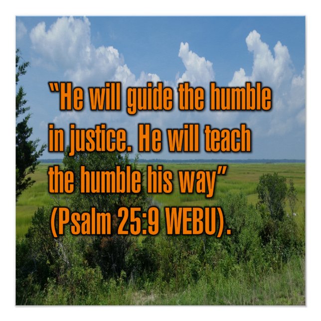 Psalm 25:9 WEBU Poster (Vorderseite)