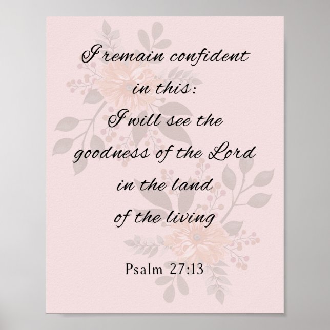 Psalm 27:13, Bibelverse Poster (Vorne)