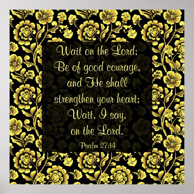 Psalm 27:14 Poster (Vorne)