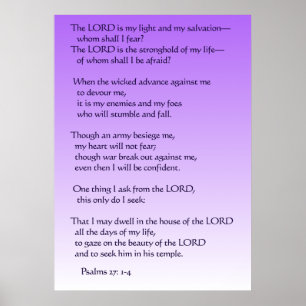 Psalm-27:1 - 4 poster