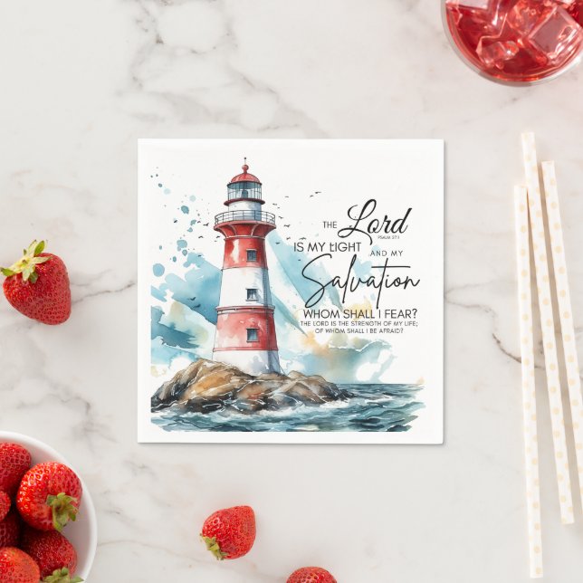 Psalm 27:1 Bibel LORD ist mein Licht und meine Erl Serviette (Beispiel)