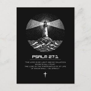 Psalm 27:1 Bibelvers T-Shirt Christlich Postkarte