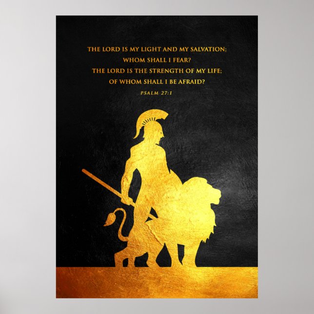 Psalm 27:1 Bibelverse Poster (Vorne)