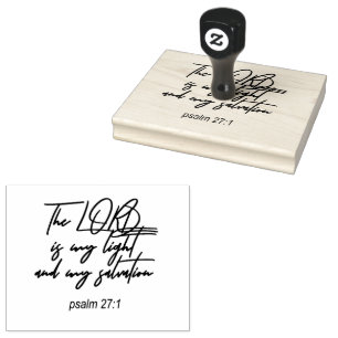 Psalm 27:1 Briefmarke aus Kautschuk Gummistempel