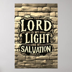 Psalm 27:1 Christliches Poster
