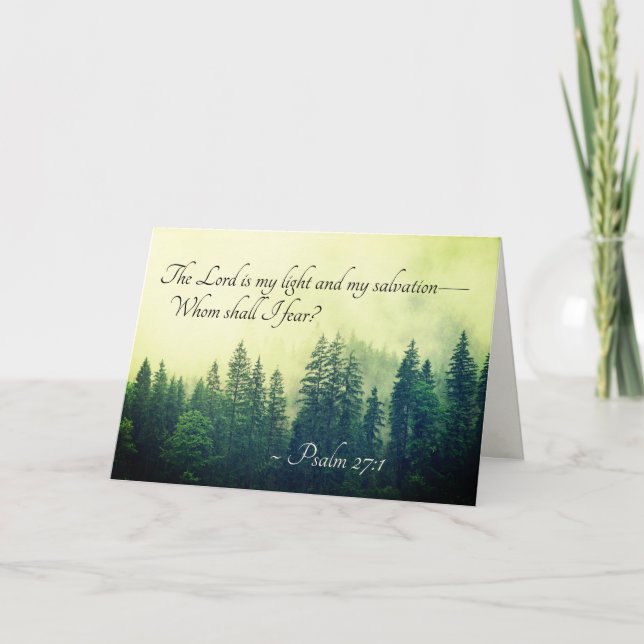 Psalm 27:1 Der Herr ist mein Licht und meine Erret Karte (Vorderseite)