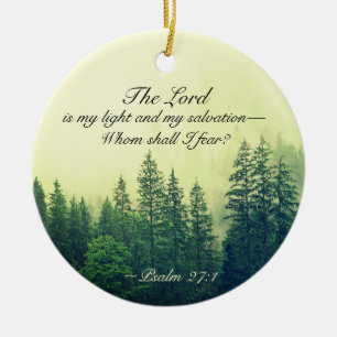 Psalm 27:1 Der Herr ist mein Licht und meine Erret Keramik Ornament