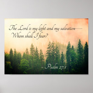 Psalm 27:1 Der Herr ist mein Licht und meine Erret Poster