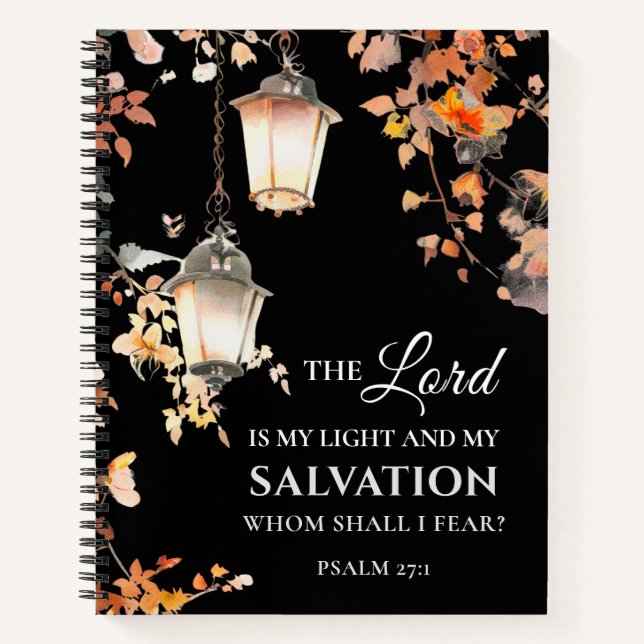 Psalm 27:1 Der Herr ist meine Light & Salvation Bi Notizbuch (Vorderseite)