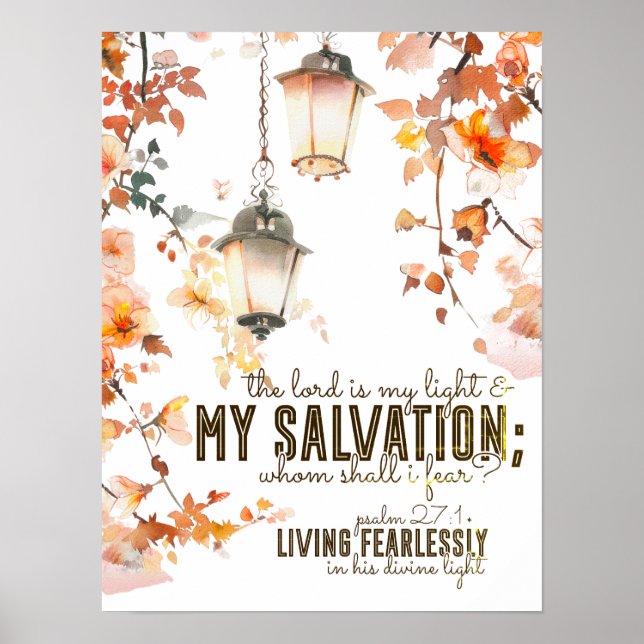 Psalm 27:1 Der Herr ist meine Light & Salvation Bi Poster (Vorne)