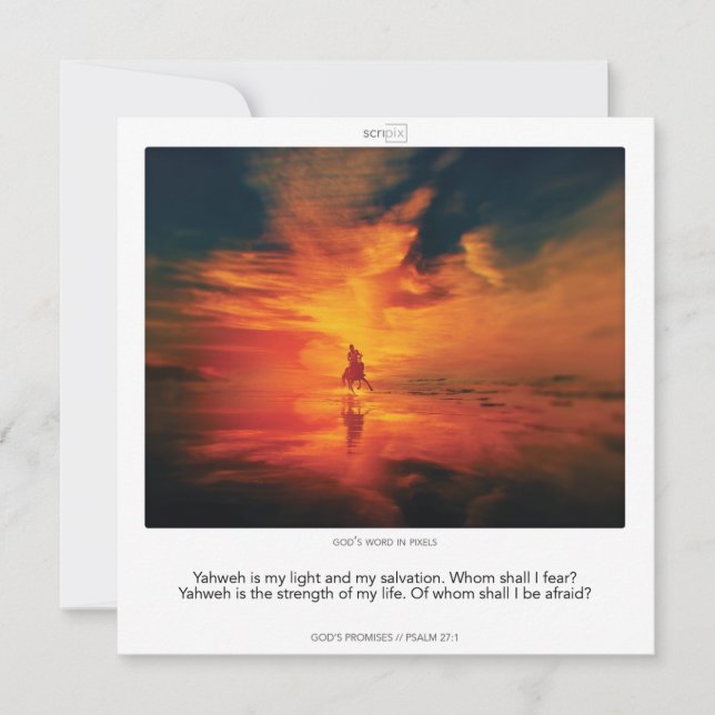 Psalm 27:1 GOD'S PROMISES SCRIPIX Einladung (Vorderseite)